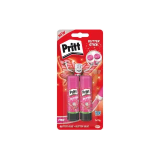 Pritt Lot de bâtons de colle Glitter 20 g, 2 pièces, rose