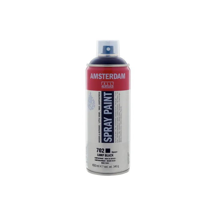 Amsterdam Acrylique en bombe 702 Noir lampe couvrant 400 ml