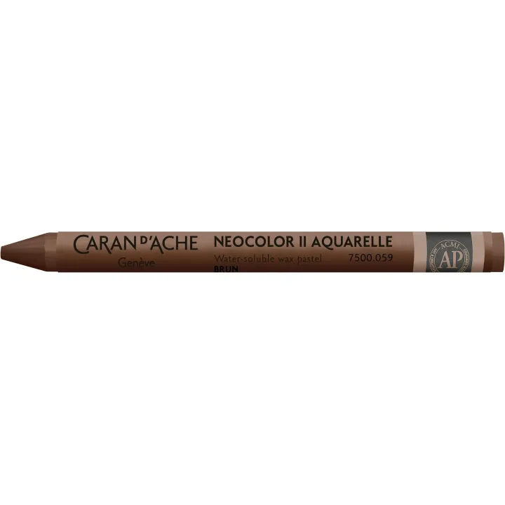 Caran dAche Crayon gras de couleur Neocolor 2 aquarellable Marron