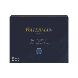 WATERMAN Cartouche d’encre Standard Bleu foncé, 8 pièces