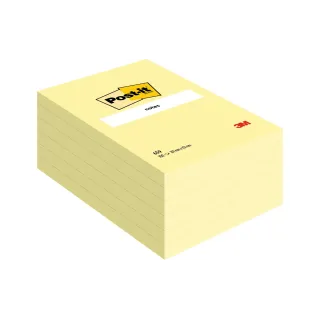 Post-it Fiche de bloc-notes Post-it 15.2 x 10.2 cm 6 blocs, Jaune