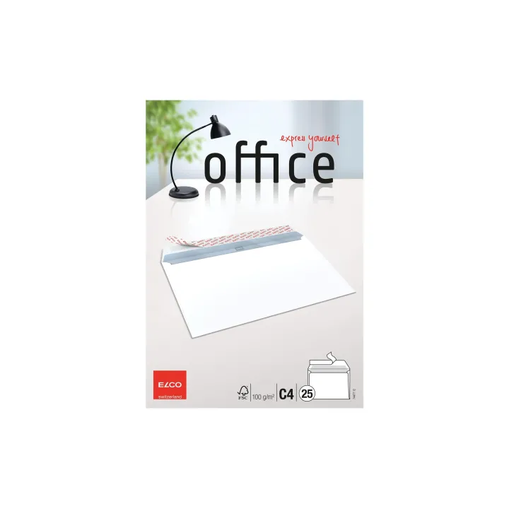 ELCO Enveloppe Office C4, Pas de fenêtres, 25 Pièce-s