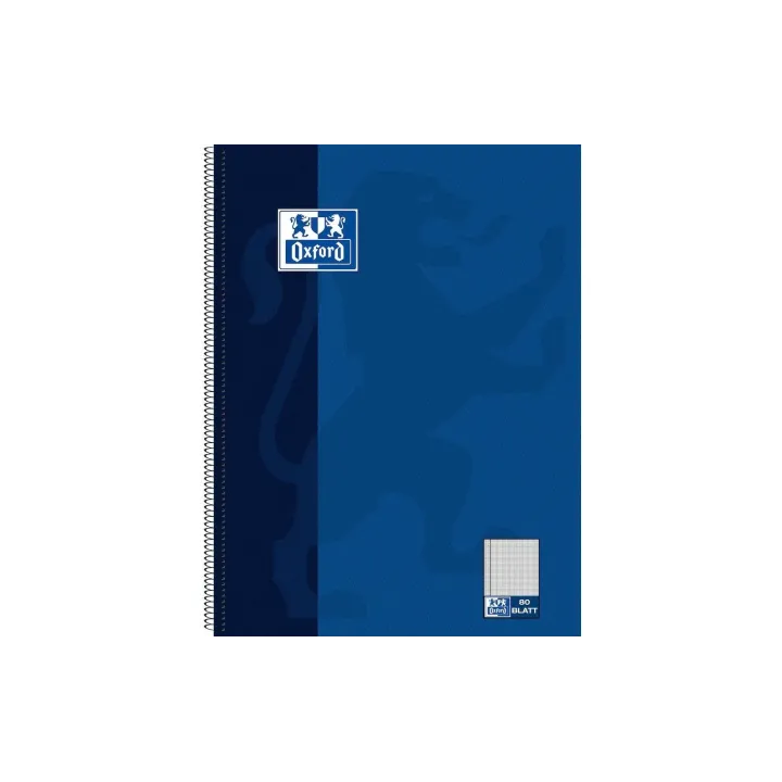 Oxford Cahier Bloc-notes collège A4+, quadrillé, bleu