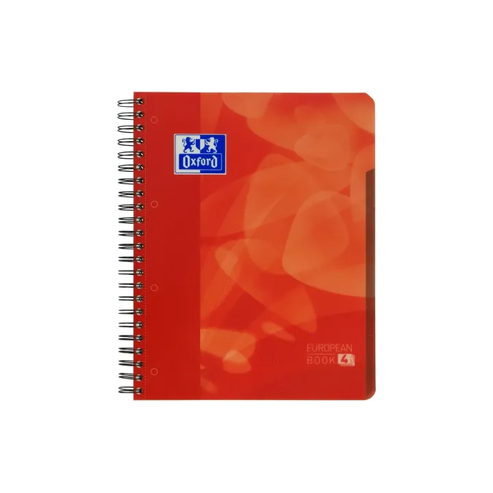 Oxford Carnet de notes A4+, quadrillé, rouge