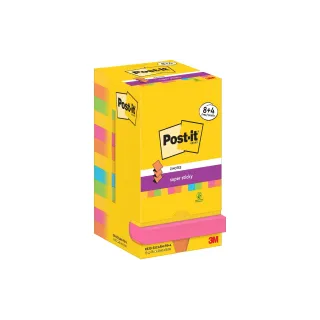 Post-it Fiche de bloc-notes Super Sticky Z-Notes 76 x 76 mm, Carnival