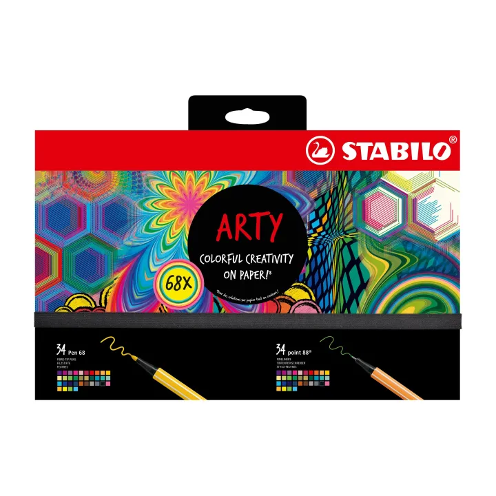 STABILO Pen 68 & Point 88 ARTY Set de 68