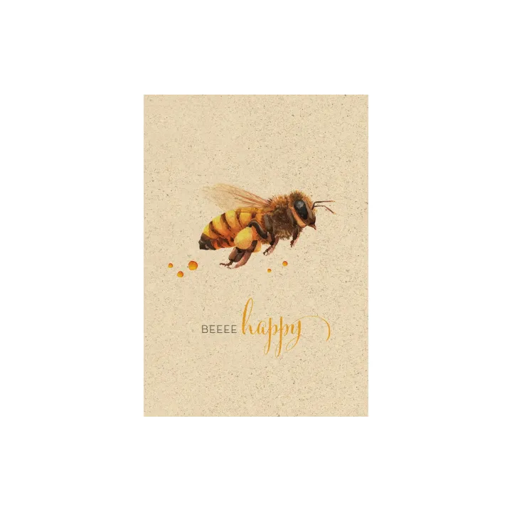 Natur Verlag Carte à motif Bee Happy 17.5 x 12.2 cm