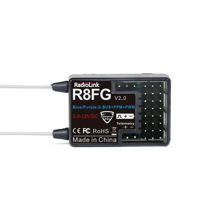 RadioLink Récepteur R8FG avec gyroscope 8 canaux