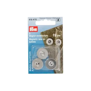 Prym Boutons Bouton de couture magnétique Argent, 19 mm