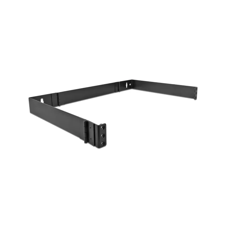 Delock Rack de montage mural 19″ 1U, pliable, Noir