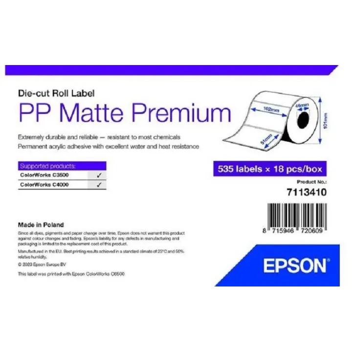 Epson Rouleau à étiquettes 102 x 51 mm