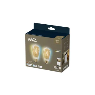 WiZ Ampoule 7W (50W) E27 ST64 filament ambre pack de deux