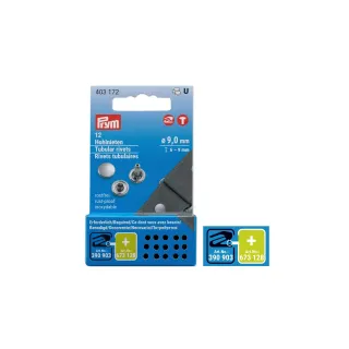 Prym Rivets tubulaires 6 - 9 mm, 12 pièces