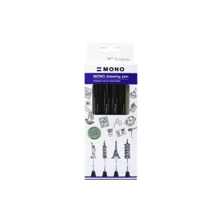 Tombow Fineliner MONO drawing pen Set Fine Noir