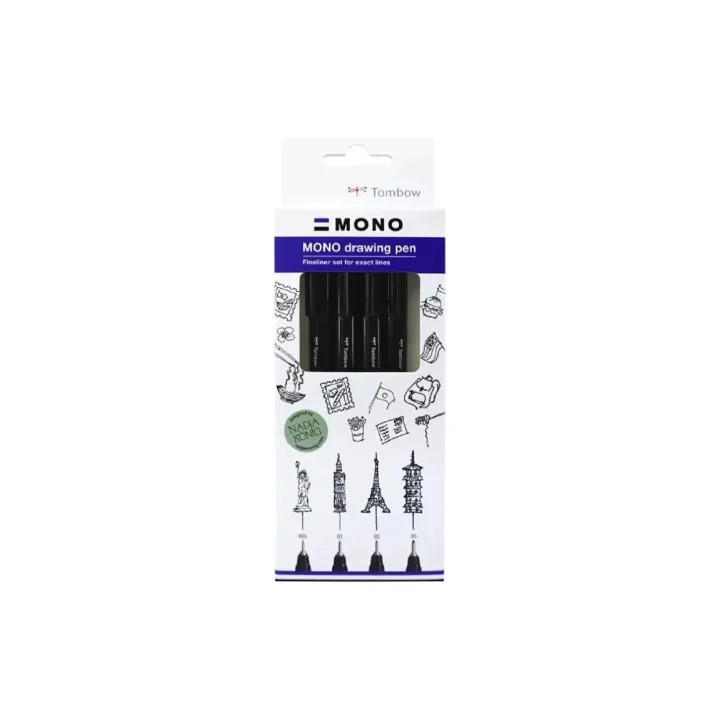 Tombow Fineliner MONO drawing pen Set Fine Noir