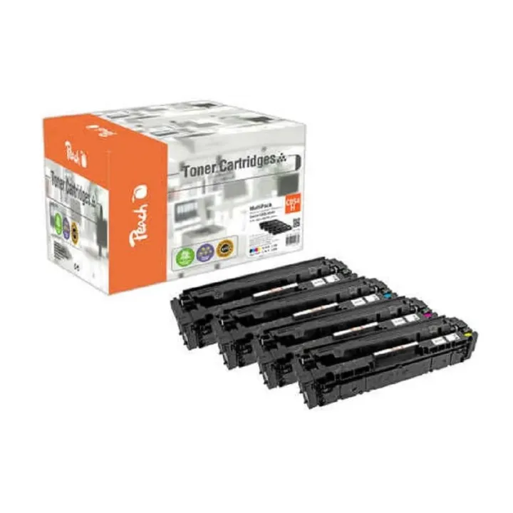 Peach Kits de toner Canon CRG-054H MultiPack BK-C-M-Y