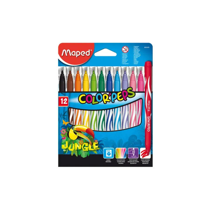 maped Crayon feutre Jungle 12 pièces