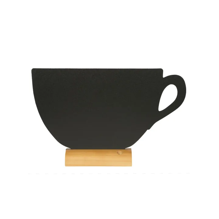 Securit Tableau noir de table Silhouette Cup Brun clair-Noir