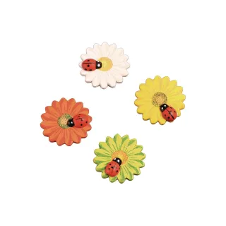 Knorr Prandell Décoration à éparpiller 3 cm Coccinelle à fleurs, 8 pièces