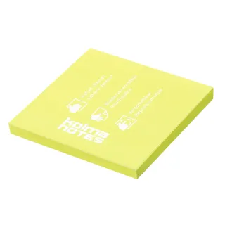 Kolma Fiche de bloc-notes NOTES 76 x 76 mm Jaune, 100 feuilles