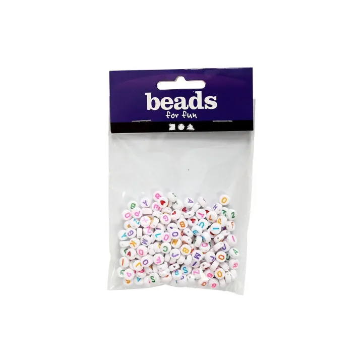 Creativ Company Perles alphabet 7 mm en plastique