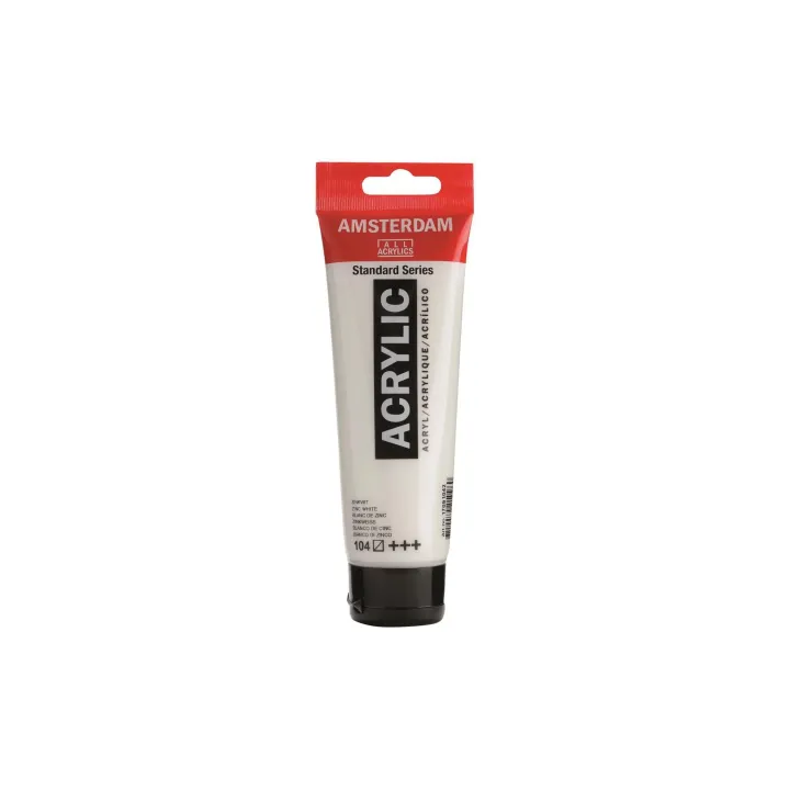 Amsterdam Peinture acrylique Standard 104 Blanc de zinc semi-transparent, 120 ml