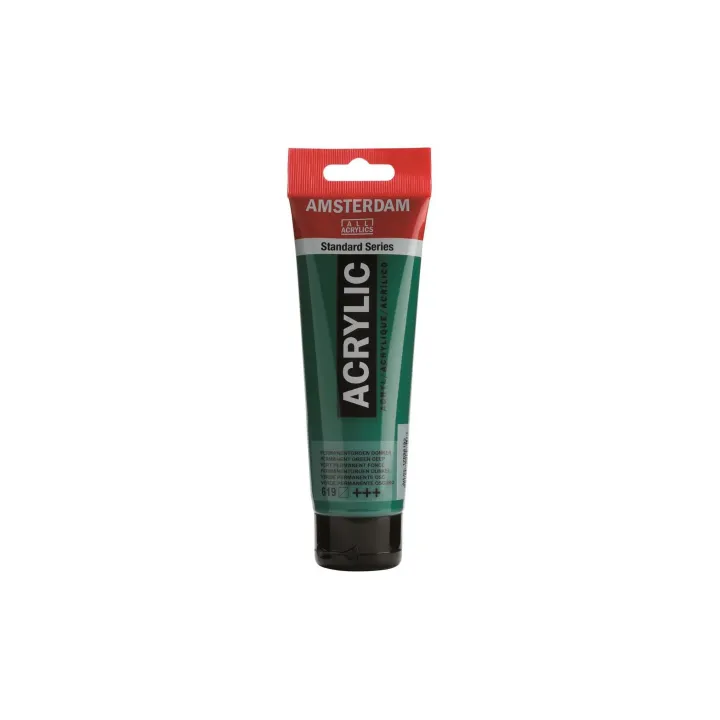 Amsterdam Peinture acrylique Standard 619 Vert semi-transparent, 120 ml