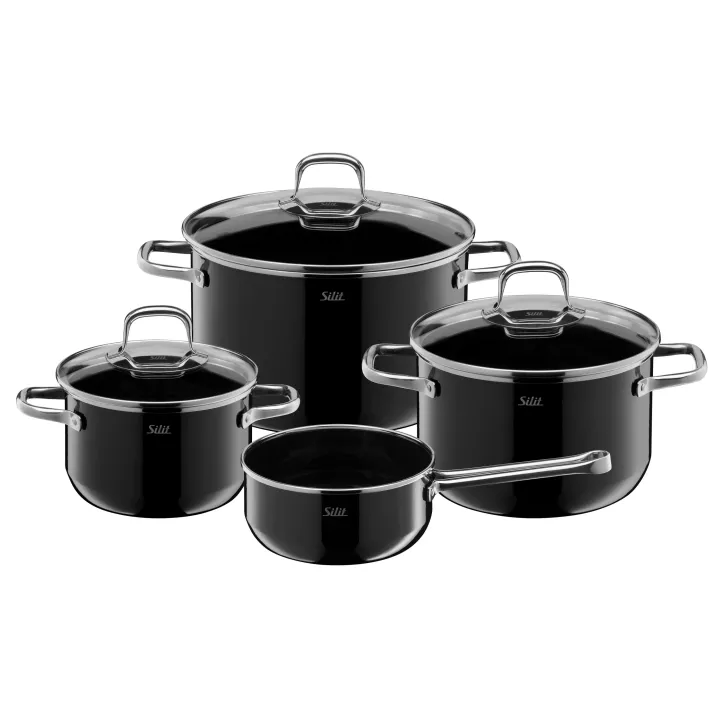 Silit Set de casseroles Elegance 4 pièces, Noir