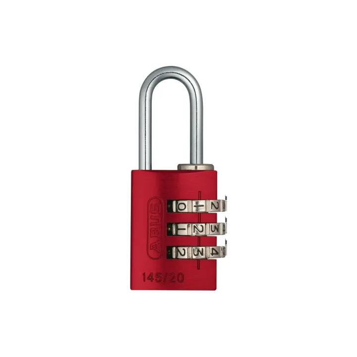 Abus Serrure à combinaison 145-20 Lock-Tag Rouge Aluminium