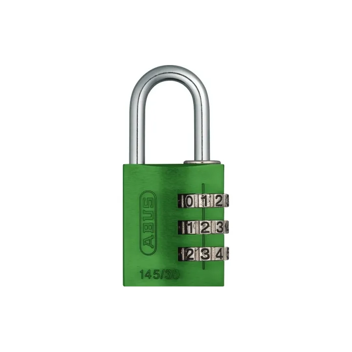 Abus Serrure à combinaison 145-30 Lock-Tag Vert Aluminium