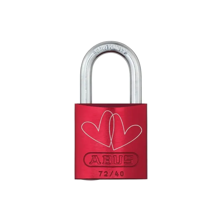 Abus Cadenas 72-40 LoveLock 3 double coeurs obliques Rouge