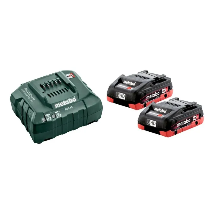 Metabo Batteries et chargeurs Basis-Set 2 x LiHD 4.0 Ah