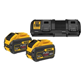 DeWalt Kit de démarrage XR double chargeur et 2x 54 V 9 Ah batterie