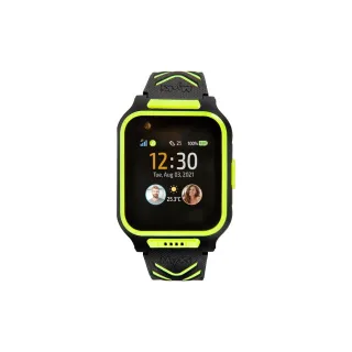 MyKi Smartwatch Montre GPS pour enfants MyKi 4 Noir-vert avec carte SIM