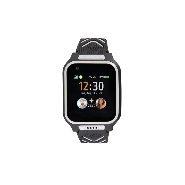 MyKi Smartwatch Montre GPS pour enfants MyKi 4 Noir-gris avec carte SIM