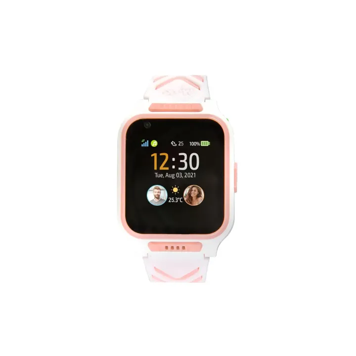 MyKi Smartwatch Montre GPS pour enfants MyKi 4 Blanc-rose avec carte SIM