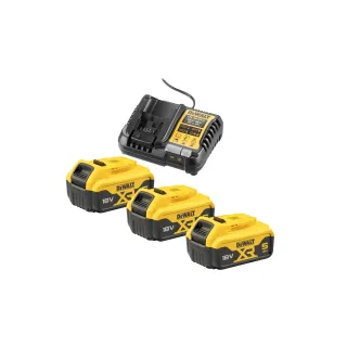 DeWalt Kit de démarrage pour batterie 3x 18 V 5 Ah & chargeur DCB1104