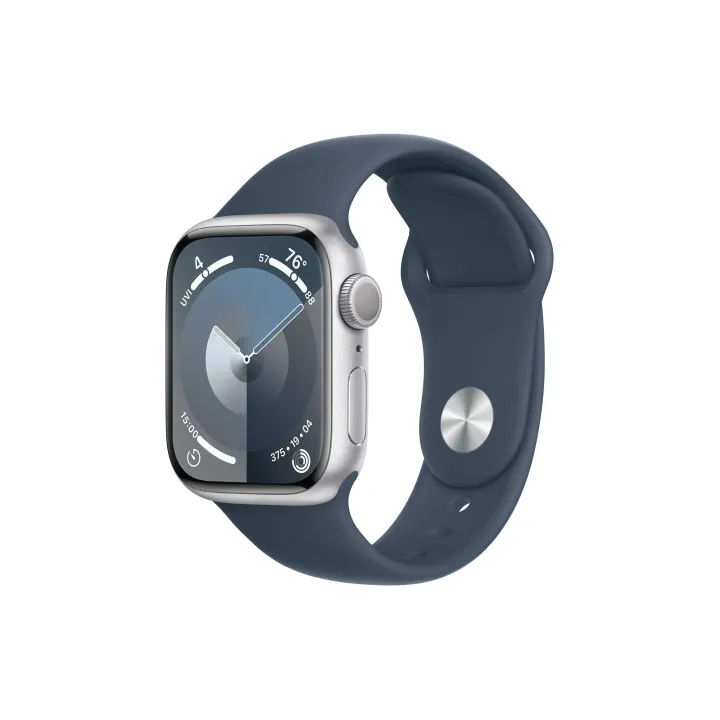 Apple Watch Series 9 41 mm Alu Argent Sport Bleu orage S-M