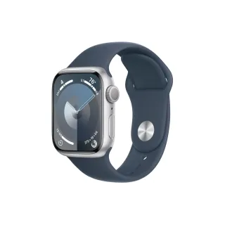 Apple Watch Series 9 41 mm Alu Argent Sport Bleu orage M-L