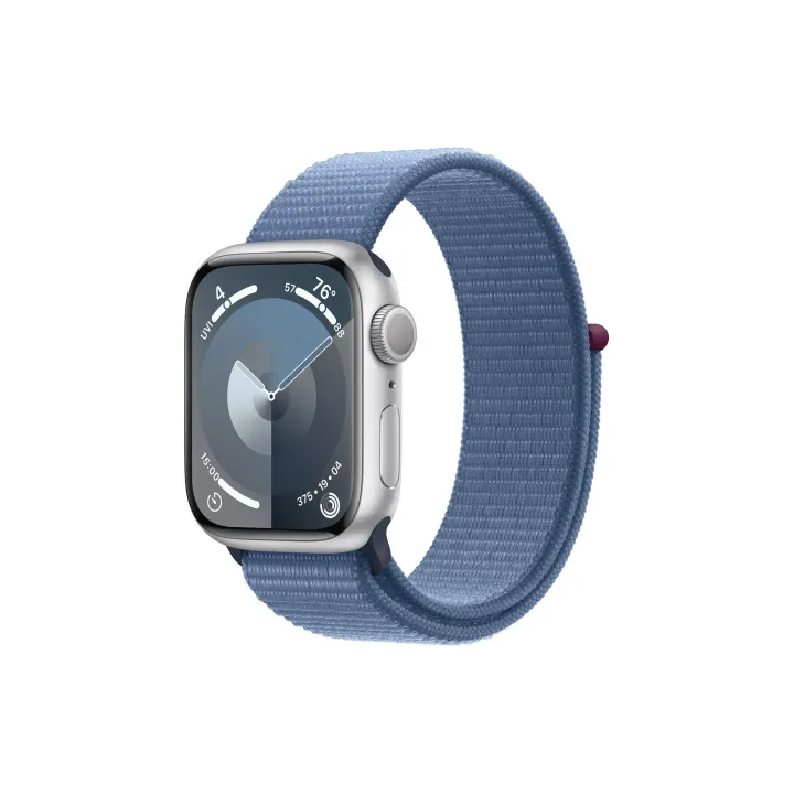 Apple Watch Series 9 41 mm Alu Argent Loop Bleu dhiver