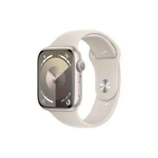 Apple Watch Series 9 45 mm Alu Lumière stellaire Sport S-M