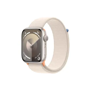 Apple Watch Series 9 45 mm Alu Lumière stellaire Loop