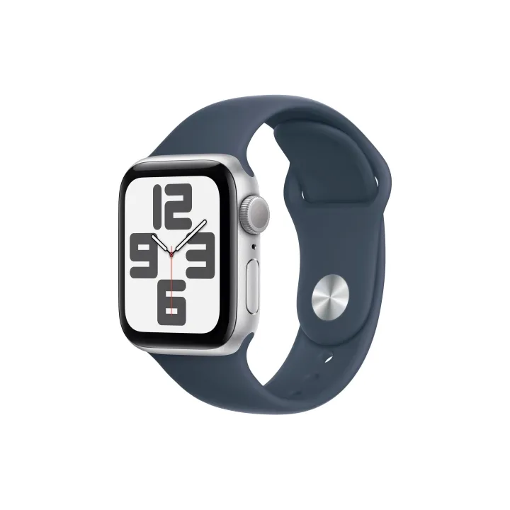 Apple Watch SE 2023 40 mm GPS Alu Argent Sport Bleu orage S-M