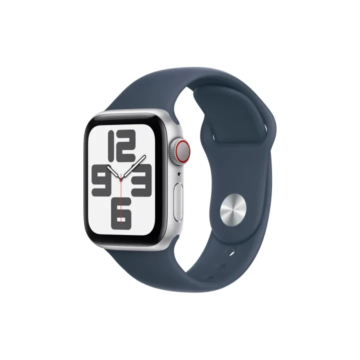 Apple Watch SE 2023 40 mm LTE Alu Argent Sport Bleu orage S-M