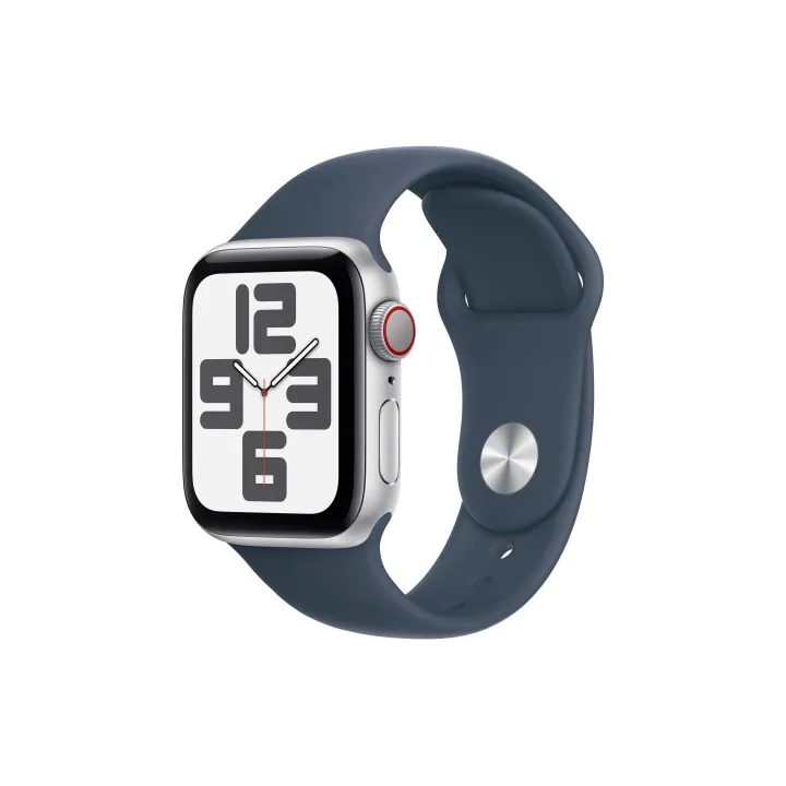 Apple Watch SE 2023 40 mm LTE Alu Argent Sport Bleu orage M-L