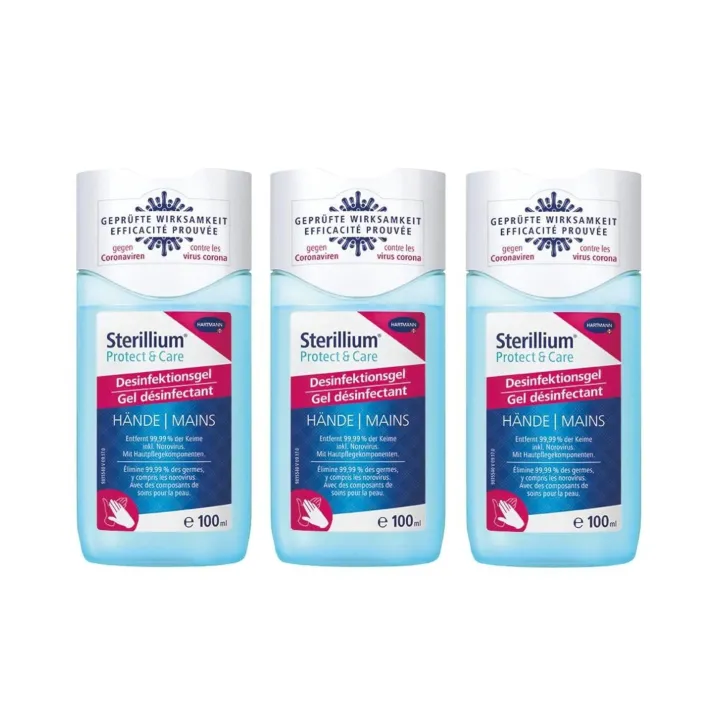 Sterillium Gel désinfectant Protect & Care Mains 3 x 100 ml