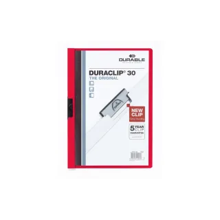 DURABLE Chemises à clip Duraclip 30 A4, Rouge