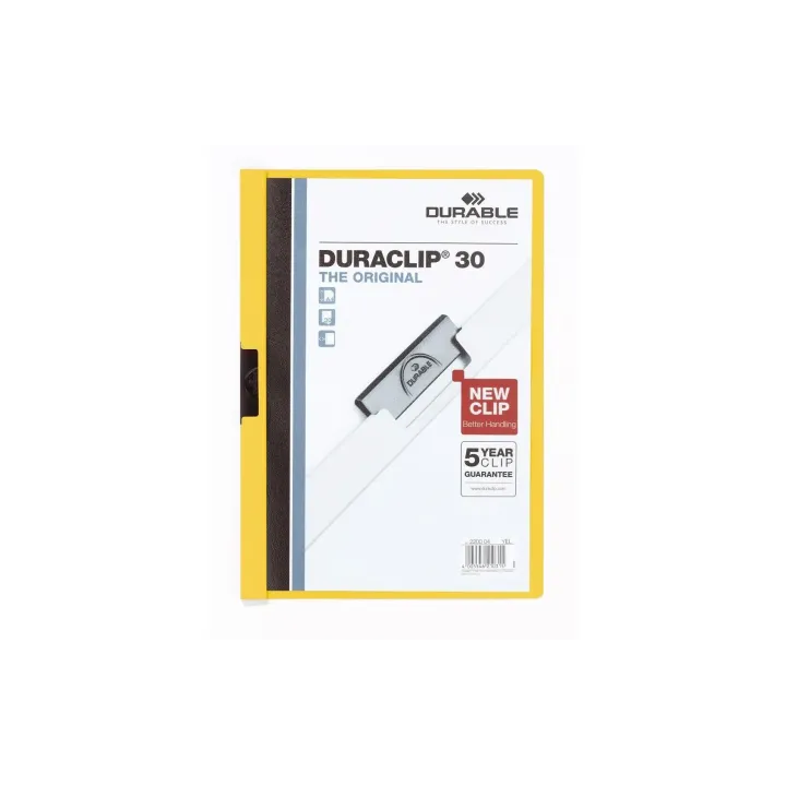 DURABLE Chemises à clip Duraclip 30 A4, Jaune