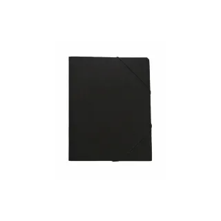 EROLA Portfolio à ruban élastique Pressboard A4 Noir, 1 pièce