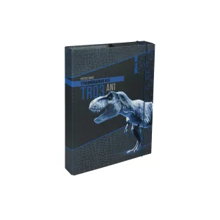 Undercover Portfolio à ruban élastique A4 Jurassic World, dos 4 cm Bleu-Noir